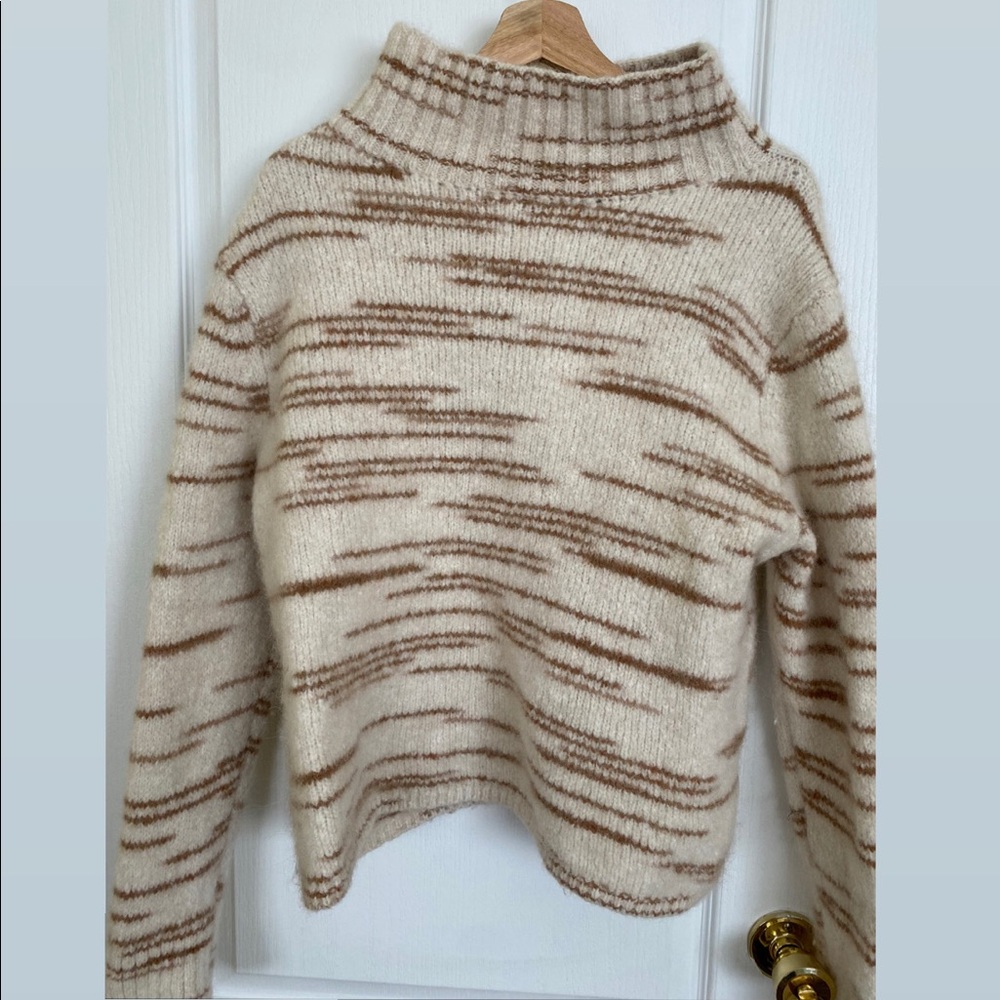 Banana Republic Wide Neck Turtleneck Tiger Sweater
